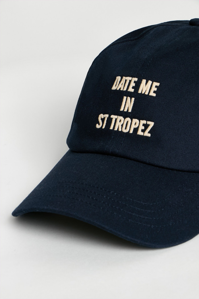 Casquette bleu marine LEO DATE ME IN ST TROPEZ