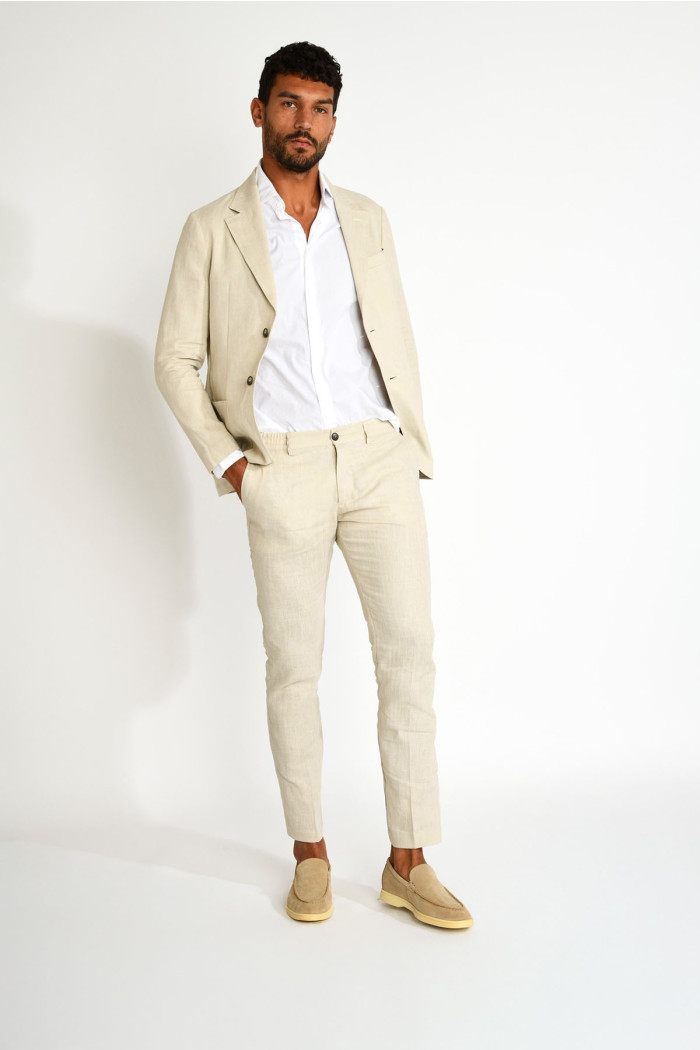 Pantalon beige ADAMO NAVELLI