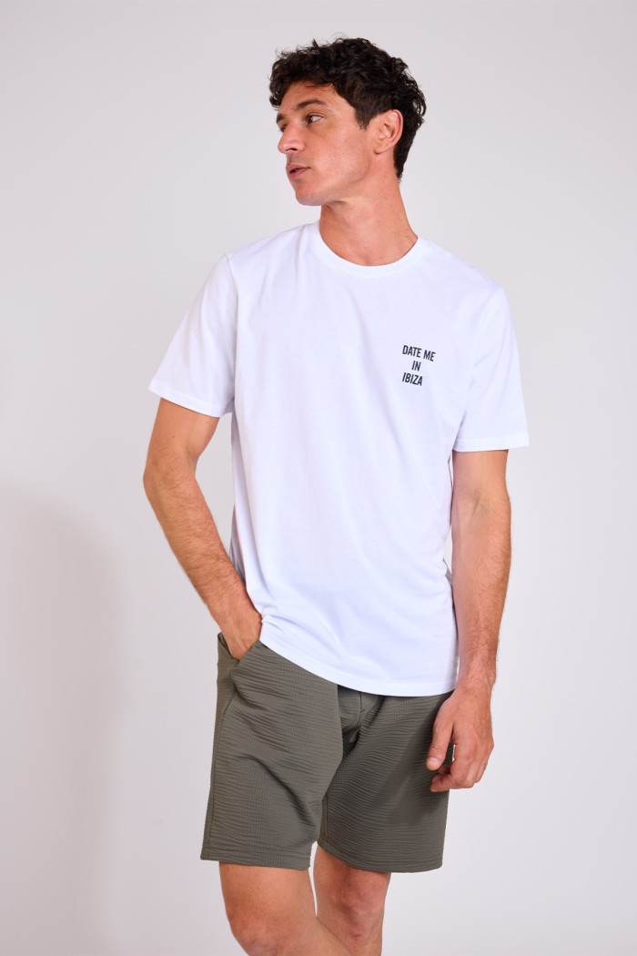 T-shirt blanc MORGAN DATE ME IN IBIZA