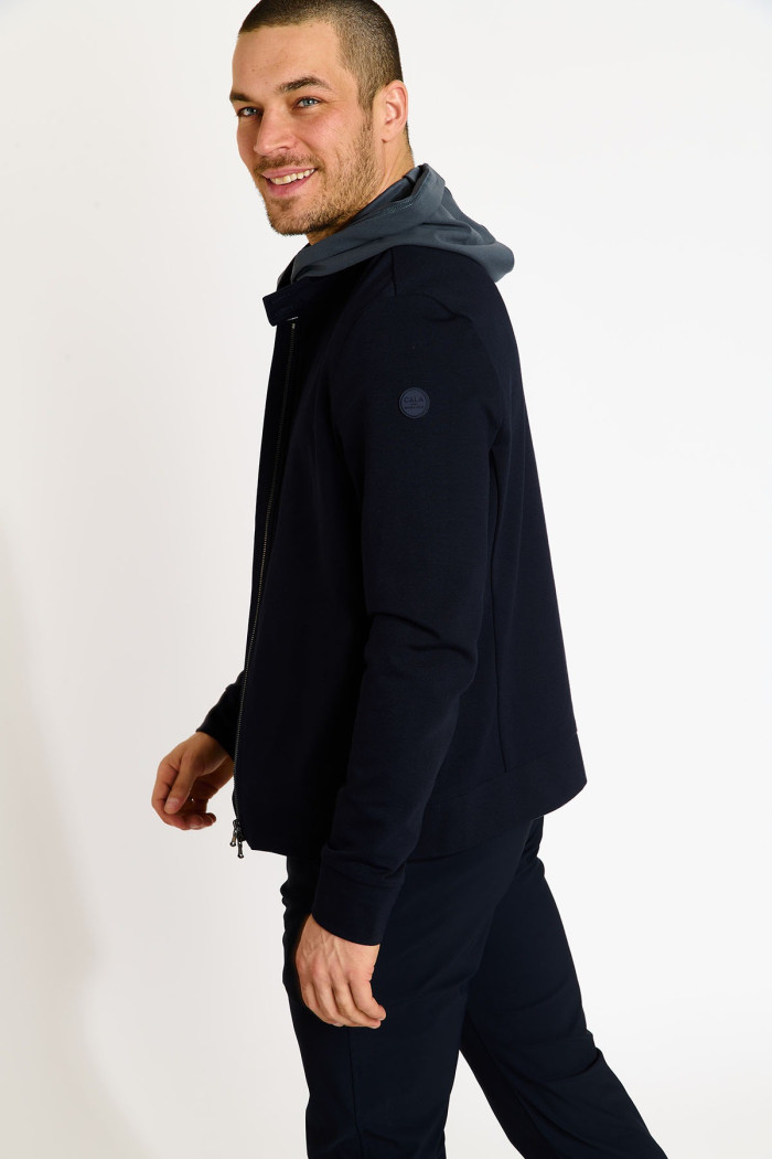 Veste zippée bleu marine IVANO MATERA