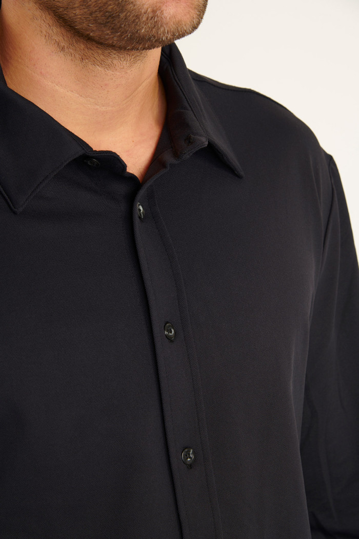 CHEMISE MANCHES LONGUES NOIRE ALAIN PAGANI