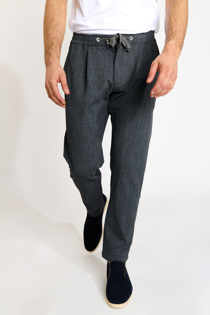 Pantalon gris anthracite THOMAS CORGOGLIO