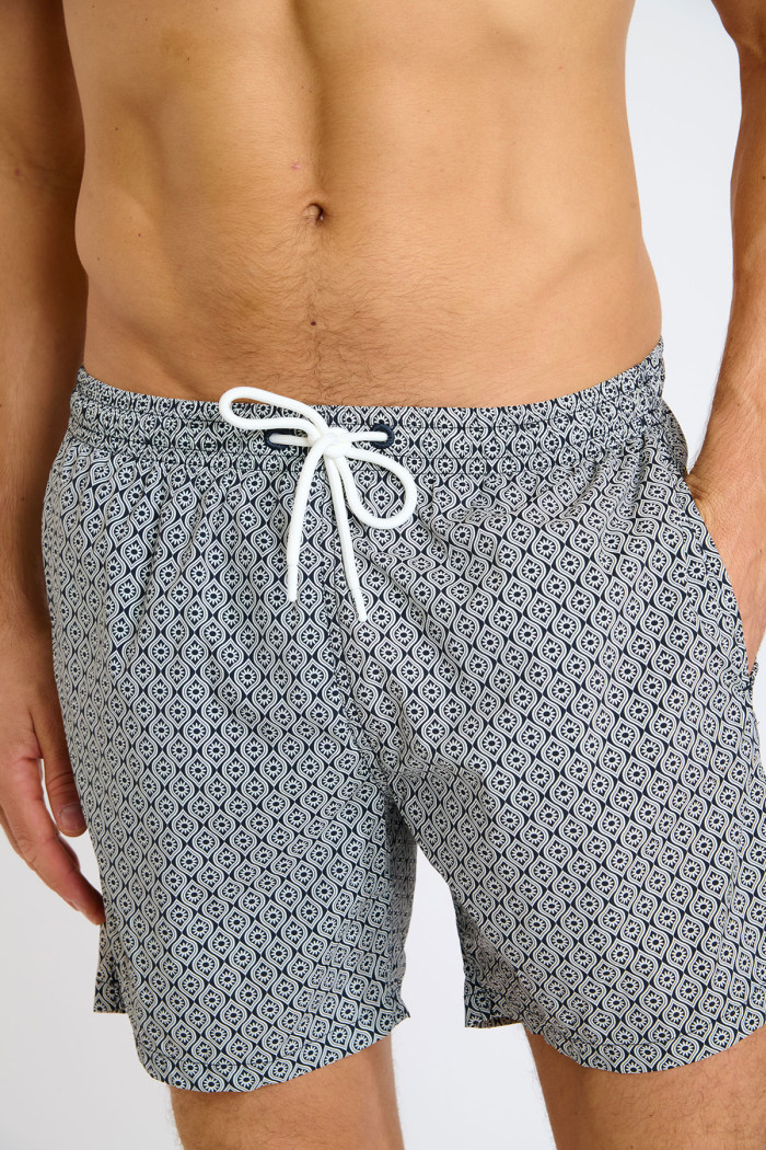 Short de bain marine mosaïque EMILIO SESTRI