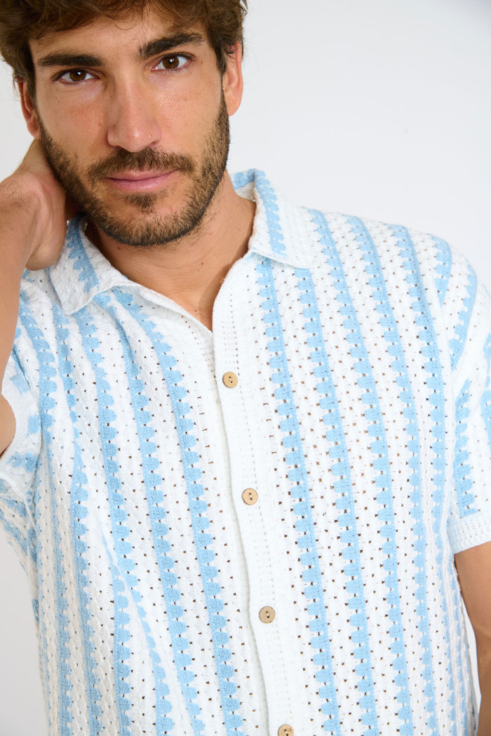 Chemise en maille écru TRISTAN SOVERATO