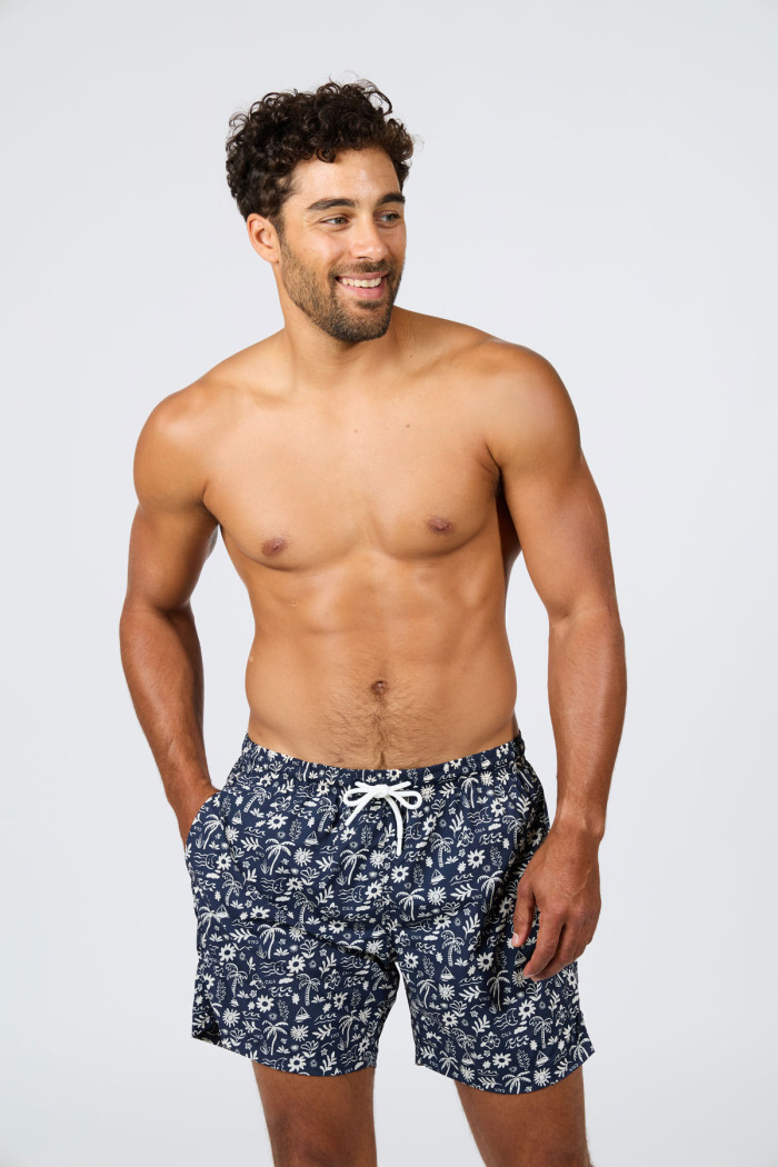 Short de bain marine imprimé EMILIO SESTRI