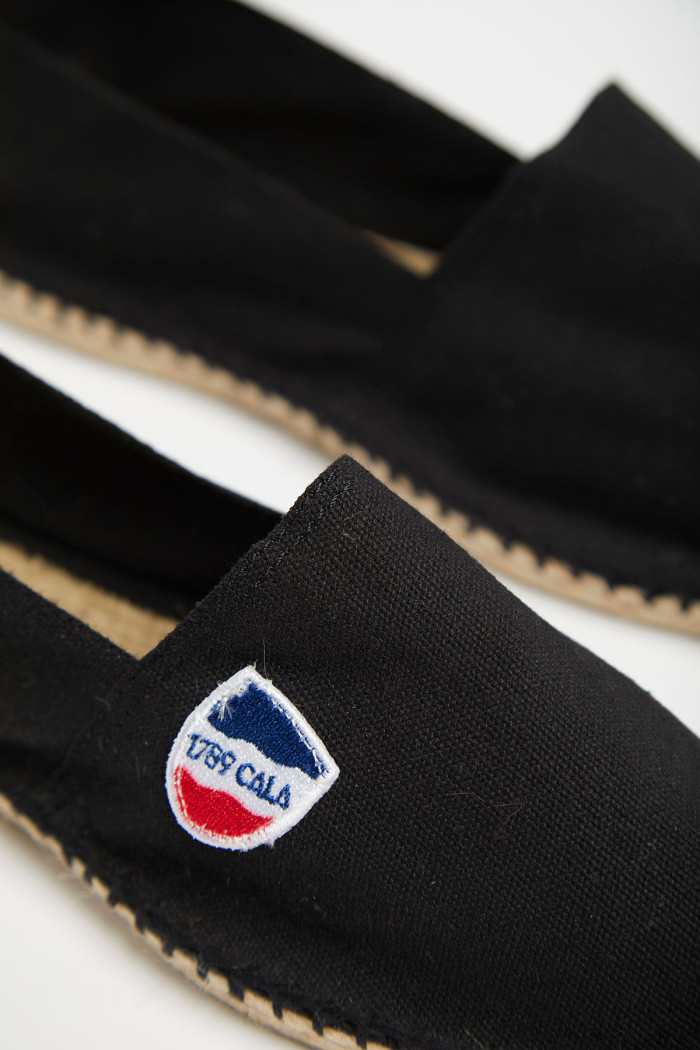Espadrilles en toile Noire - Made in France CLASSIQUE UNI