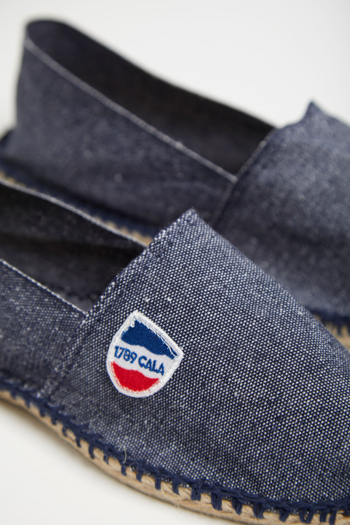 Espadrilles en toile Bleu Jean - Made in France CLASSIQUE UNI