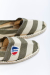 Espadrilles classique rayé kaki et blanc CLASSIQUE GOLFO