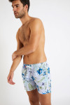 Short de bain bleu ciel imprimé tropical MANU MOLOA - 3