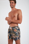 Short de bain imprimé fleurs marine MANU MAUI - 1