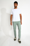 Pantalon stretch vert mousse SERGE LESCADA