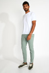 Pantalon stretch vert mousse SERGE LESCADA