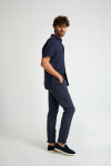Pantalon à rayures en coton marine - CHINO UNI