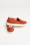 Espadrilles en cuir cuivre LEON MARINELLA