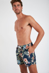 Short de bain marine imprimé tropical MANU SANTALINA - 1