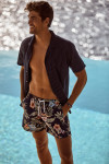 Short de bain marine imprimé tropical MANU SANTALINA - 3