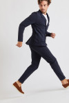 Pantalon stretch bleu marine - SERGE LESCADA