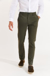 Pantalon stretch kaki - SERGE LESCADA - 1