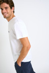 T-shirt blanc en coton requin YANN SHARK