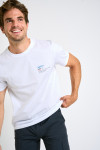 T-shirt blanc en coton Apéro YANNAPE DICTIO - 3