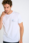 T-shirt blanc en coton Apéro YANNAPE DICTIO - 1