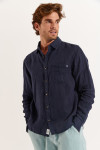 Chemise Marine en lin Chemiseml Lindye  