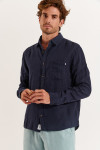 Chemise Marine en lin Chemiseml Lindye  