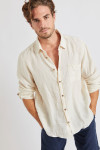 Chemise Beige en lin Chemiseml Lindye - 3