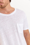 Tshirt en lin blanc Collection Homme CYRIL LIN  