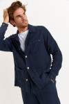 Veste bleu marine en lin Olivier Lindye