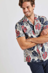 Chemise à manches courtes tropicale Stefano Lavagna