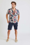 Chemise à manches courtes tropicale Stefano Lavagna
