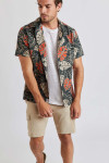 Chemise à manches courtes tropicale Stefano Lavagna
