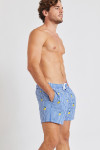 Short de bain bleu à rayures et motif citron Swimshort Citron