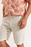 Bermuda en lin Beige Xavier Lindye - 2