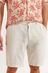 Bermuda en lin Beige Xavier Lindye - 1
