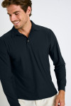 Polo manches longues bleu marine CARL BAIABLUE - 3