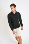 Polo manches longues noir CARL BAIABLUE - 6
