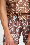 Short de bain marron à motifs MANU VENETO. - 2
