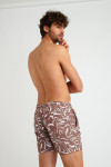 Short de bain marron à motifs MANU VENETO. - 4
