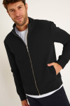 VESTE ZIPPEE NOIRE LUC MEGEVE - 1