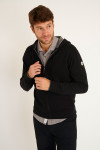GILET A CAPUCHE NOIR LUCA MONZA - 2