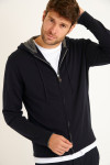 GILET A CAPUCHE MARINE LUCA MONZA - 1