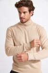 PULL COL ROULÉ BEIGE SILVIO MONZA - 4