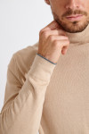 PULL COL ROULÉ BEIGE SILVIO MONZA - 1