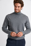PULL COL ROULÉ GRIS CHINE SILVIO MONZA - 1