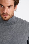 PULL COL ROULÉ GRIS CHINE SILVIO MONZA - 6