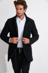 MANTEAU NOIR UMBERTO KARALIS - 3