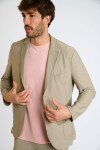 Veste de costume beige technique NIKO TRIESTE - 4
