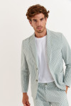 Veste rayée vert NIKO CALVI - 1